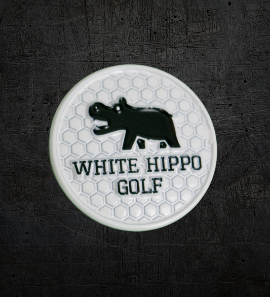 White  Hippo Ball Marker