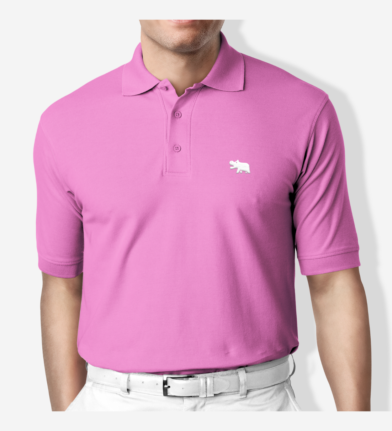 Original SwingEase Hippo Pink polo